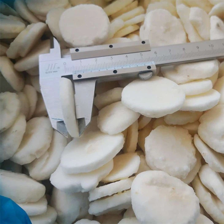 Frozen water chestnut slices